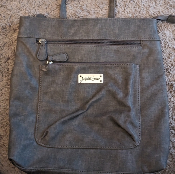 Grey MultiSac Backpack/Shoulder purse - Picture 1 of 3